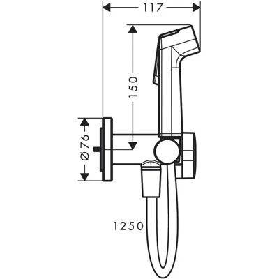 Hansgrohe Bidette Shower Head - Single Spray Water-saving Hansgrohe Bidette Shower Head - Single Spray Water-saving