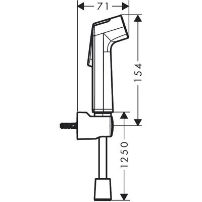 Hansgrohe Bidette Handbrause - Rund, 1jet, Chrom Hansgrohe Bidette Handbrause - Rund, 1jet, Chrom