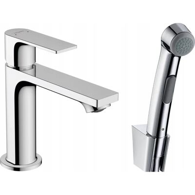 Hansgrohe Rebris E Einhebel-Waschtischarmatur mit Bidette Duschkopf Hansgrohe Rebris E Einhebel-Waschtischarmatur mit Bidette Duschkopf