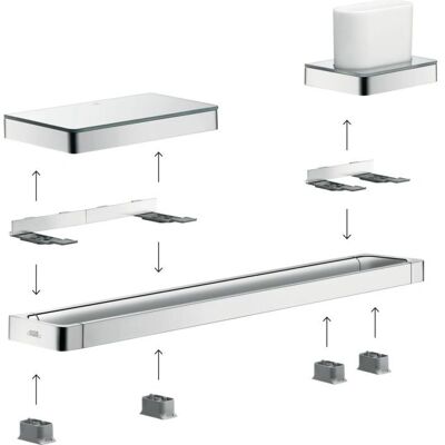 Conjunto de accesorios universales Hansgrohe Axor - Negro mate Conjunto de accesorios universales Hansgrohe Axor - Negro mate