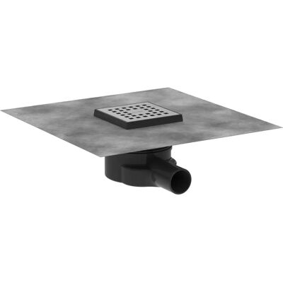 Hansgrohe RainDrain Punto Set Completo - 100x100mm Acciaio Inox Spazzolato Hansgrohe RainDrain Punto Set Completo - 100x100mm Acciaio Inox Spazzolato
