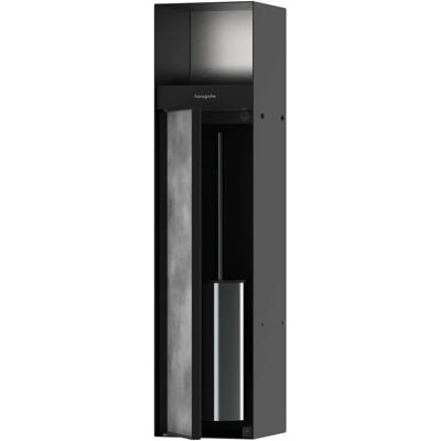 Porta spazzola e carta igienica Hansgrohe XtraStoris Rock, da incasso, porta in piastrelle, nero opaco Porta spazzola e carta igienica Hansgrohe XtraStoris Rock, da incasso, porta in piastrelle, nero opaco
