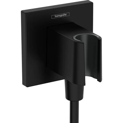 Conexiune murală FixFit E de Hansgrohe - Negru Mat - Accesorii de duș Conexiune murală FixFit E de Hansgrohe - Negru Mat - Accesorii de duș