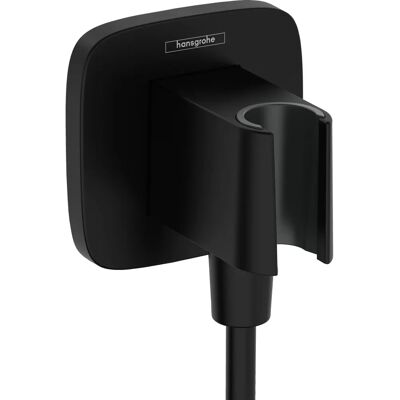 Connettore doccia FixFit Q di HANSGROHE - Nero Opaco, con Supporto Connettore doccia FixFit Q di HANSGROHE - Nero Opaco, con Supporto
