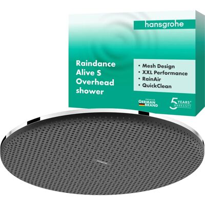 Hansgrohe Raindance Alive S Duschkopf - 24520000 - 300mm, Chrom, 1 Strahlart Hansgrohe Raindance Alive S Duschkopf - 24520000 - 300mm, Chrom, 1 Strahlart