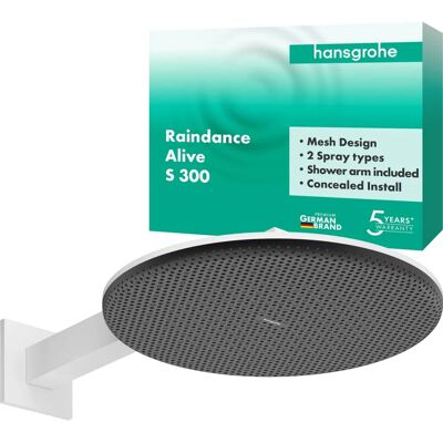Hansgrohe Raindance Alive S Duschkopf - 2 Strahlarten - 300mm Hansgrohe Raindance Alive S Duschkopf - 2 Strahlarten - 300mm