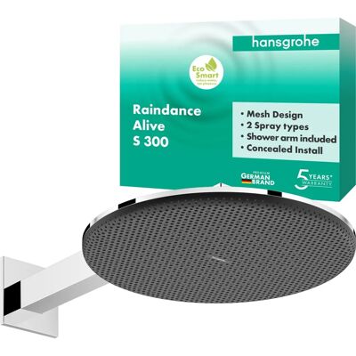 Hansgrohe Raindance Alive S Duschkopf - Rain & PowderRain - EcoSmart Hansgrohe Raindance Alive S Duschkopf - Rain & PowderRain - EcoSmart
