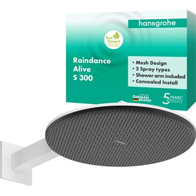 Hansgrohe Raindance Alive S Duschkopf - 2 Strahlarten - 300mm Hansgrohe Raindance Alive S Duschkopf - 2 Strahlarten - 300mm