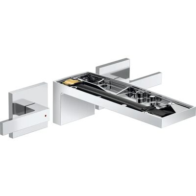 Hansgrohe Axor MyEdition Wandmontierter Wasserhahn - 3-Loch, Automatischer Ablauf Hansgrohe Axor MyEdition Wandmontierter Wasserhahn - 3-Loch, Automatischer Ablauf