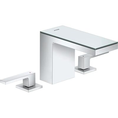 Hansgrohe AXOR MyEdition Mezclador de lavabo de 3 agujeros - Pop-up, Placa de vidrio Hansgrohe AXOR MyEdition Mezclador de lavabo de 3 agujeros - Pop-up, Placa de vidrio