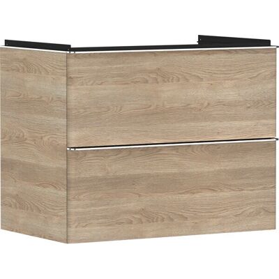 Hansgrohe Xelu Q Armoire de Salle de Bain Résistante à l'Humidité - Eiche Nature/Chrome - 780x475 - Publicité Hansgrohe Xelu Q Armoire de Salle de Bain Résistante à l'Humidité - Eiche Nature/Chrome - 780x475 - Publicité