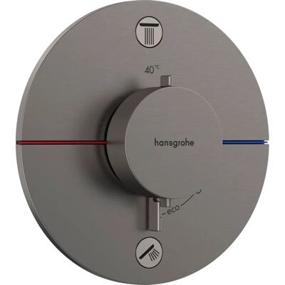 Hansgrohe ShowerSelect Comfort S Thermostat - Schwarze gebürstete Chrom - Für 2 Verbraucher Hansgrohe ShowerSelect Comfort S Thermostat - Schwarze gebürstete Chrom - Für 2 Verbraucher