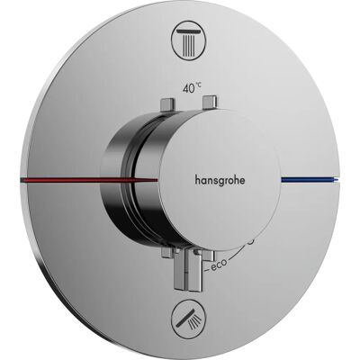 Hansgrohe ShowerSelect Comfort S Thermostat - Chrom - Für 2 Verbraucher - Sicherheitsverriegelung bei 40°C Hansgrohe ShowerSelect Comfort S Thermostat - Chrom - Für 2 Verbraucher - Sicherheitsverriegelung bei 40°C
