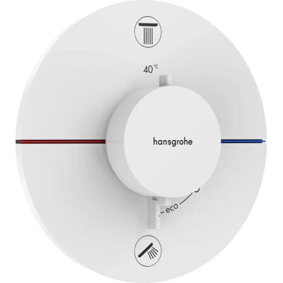 Hansgrohe ShowerSelect Thermostat - 2-Funktionen Mattweiß - Duschthermostat Hansgrohe ShowerSelect Thermostat - 2-Funktionen Mattweiß - Duschthermostat