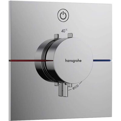 Hansgrohe ShowerSelect Comfort E Thermostat - Eckig Chrom - DuschTyp Hansgrohe ShowerSelect Comfort E Thermostat - Eckig Chrom - DuschTyp