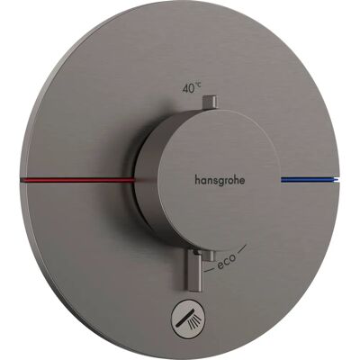 Hansgrohe ShowerSelect Comfort S Thermostat - Brushed Black Chrome - Duschthermostat Hansgrohe ShowerSelect Comfort S Thermostat - Brushed Black Chrome - Duschthermostat