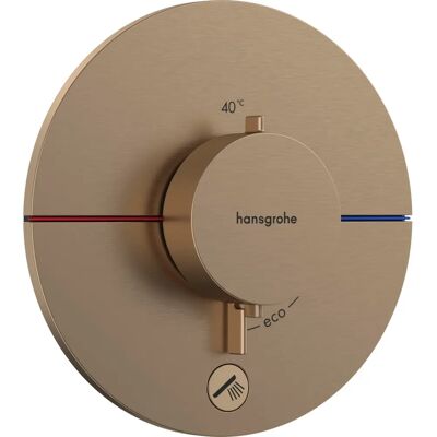 Hansgrohe ShowerSelect Comfort S Thermostat - Brushed Bronze - 15562140 Hansgrohe ShowerSelect Comfort S Thermostat - Brushed Bronze - 15562140