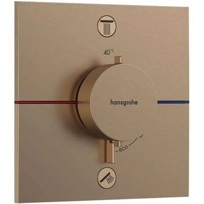 Hansgrohe ShowerSelect Comfort E Thermostat - Brushed Bronze - Dual Function - SafetyStop Hansgrohe ShowerSelect Comfort E Thermostat - Brushed Bronze - Dual Function - SafetyStop