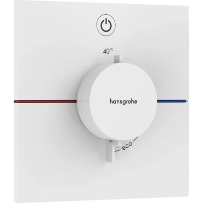 Hansgrohe ShowerSelect Comfort E Thermostat - Weiß Matt - Quadratisch, Platzsparend Hansgrohe ShowerSelect Comfort E Thermostat - Weiß Matt - Quadratisch, Platzsparend
