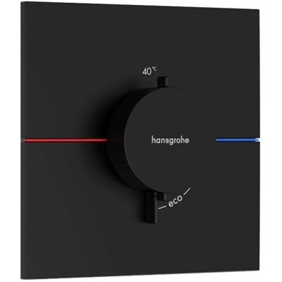 Hansgrohe ShowerSelect Comfort E Thermostat - Eckig Schwarz - Duschthermostat Hansgrohe ShowerSelect Comfort E Thermostat - Eckig Schwarz - Duschthermostat