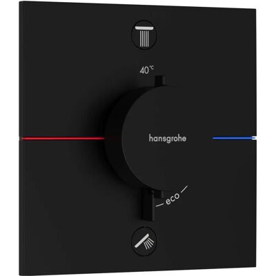 Hansgrohe ShowerSelect Comfort E Thermostat - 2 Funktionen, Mattschwarz - Thermostat Hansgrohe ShowerSelect Comfort E Thermostat - 2 Funktionen, Mattschwarz - Thermostat