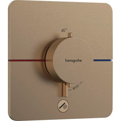 Hansgrohe ShowerSelect Comfort Q Thermostat - Brushed Bronze - SafeStop Hansgrohe ShowerSelect Comfort Q Thermostat - Brushed Bronze - SafeStop