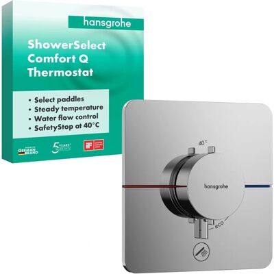 Hansgrohe ShowerSelect Comfort Q Termostato - Risparmio spazio, SafetyStop, 1 Uscita Hansgrohe ShowerSelect Comfort Q Termostato - Risparmio spazio, SafetyStop, 1 Uscita