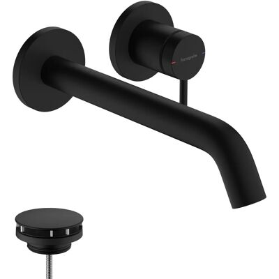 Hansgrohe Tecturis S Robinet de Perete - Negru Mat - Economisire Apă Hansgrohe Tecturis S Robinet de Perete - Negru Mat - Economisire Apă