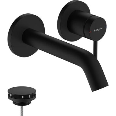 Hansgrohe Tecturis S Robinet mural - Negru Mat 165mm proiecție Hansgrohe Tecturis S Robinet mural - Negru Mat 165mm proiecție