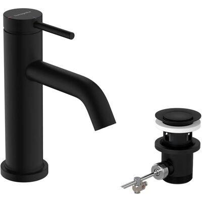 Hansgrohe Tecturis S Einhebel-Waschtischarmatur - Mattschwarz - Wassersparend, 80mm Ausladung Hansgrohe Tecturis S Einhebel-Waschtischarmatur - Mattschwarz - Wassersparend, 80mm Ausladung