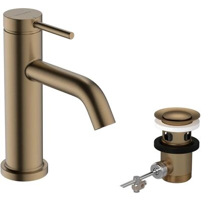 Hansgrohe Tecturis S Robinet - Economisire de apă, Bronz periat, proiecție 80mm Hansgrohe Tecturis S Robinet - Economisire de apă, Bronz periat, proiecție 80mm
