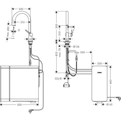 Hansgrohe Aqittura M91 - Küchenarmatur mit Sodasystem Hansgrohe Aqittura M91 - Küchenarmatur mit Sodasystem