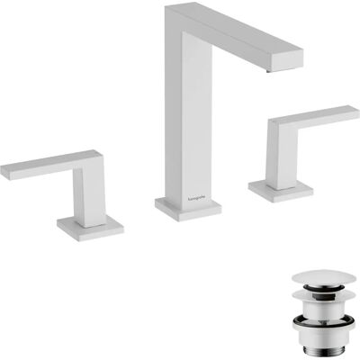 Hansgrohe Tecturis Robinet - 3 Trou, EcoSmart+ Blanc Mat - Publicité Hansgrohe Tecturis Robinet - 3 Trou, EcoSmart+ Blanc Mat - Publicité