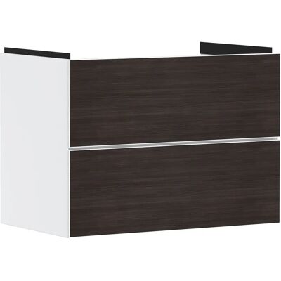 Hansgrohe Xevolos E Armoire sous-vasque - 2 tiroirs - Blanc mat et chêne foncé - 54178730 - Publicité Hansgrohe Xevolos E Armoire sous-vasque - 2 tiroirs - Blanc mat et chêne foncé - 54178730 - Publicité