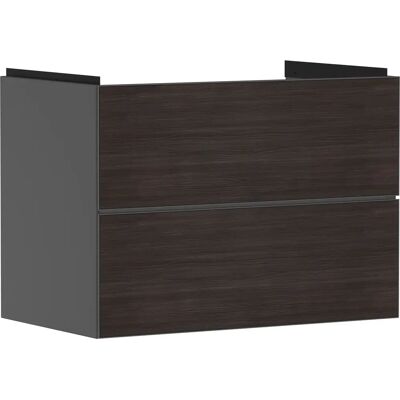 Hansgrohe Xevolos E Wandmontierter Waschtischunterschrank - 2 Schubkästen - 780x475x555mm - Schiefergrau Hansgrohe Xevolos E Wandmontierter Waschtischunterschrank - 2 Schubkästen - 780x475x555mm - Schiefergrau
