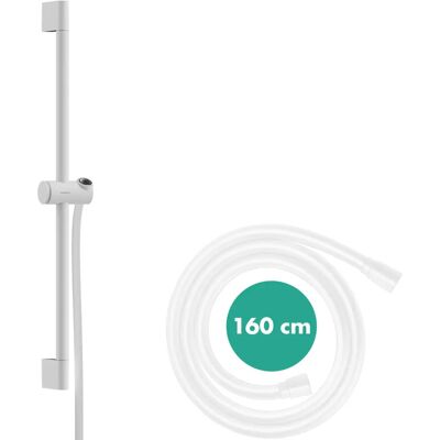 Hansgrohe Barre de Douche Unica - 65cm, Blanc Mat, Réglable, Fiable - Publicité Hansgrohe Barre de Douche Unica - 65cm, Blanc Mat, Réglable, Fiable - Publicité