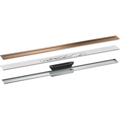 Ensemble complet de drainage Axor Drain - Réglable en hauteur, Siphon sans eau, 53 l/min, Or rouge brossé - Canal d'évacuation - Publicité Ensemble complet de drainage Axor Drain - Réglable en hauteur, Siphon sans eau, 53 l/min, Or rouge brossé - Canal d'évacuation - Publicité