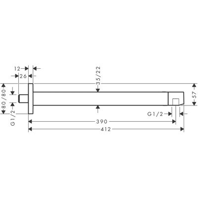 Hansgrohe E 24337990 - Braț de duș din aur lucios de 39cm - Brausearm Hansgrohe E 24337990 - Braț de duș din aur lucios de 39cm - Brausearm