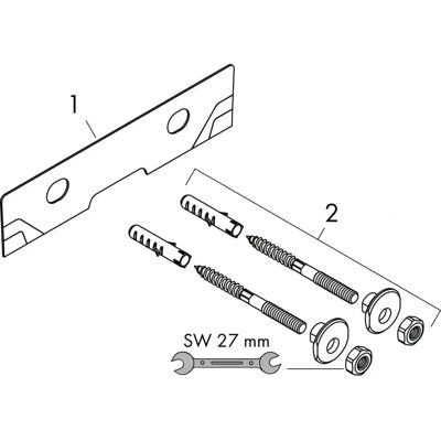 Hansgrohe Xanuia Q Wandwaschbecken - 600x480mm Hansgrohe Xanuia Q Wandwaschbecken - 600x480mm