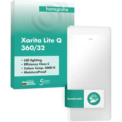 Hansgrohe Xarita Lite Q Spiegel - Horizontal LED 360x30x700mm Hansgrohe Xarita Lite Q Spiegel - Horizontal LED 360x30x700mm