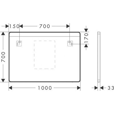 Hansgrohe Xarita Lite Q LED Spejl - Sensor, Vandret, 1000mm Hansgrohe Xarita Lite Q LED Spejl - Sensor, Vandret, 1000mm