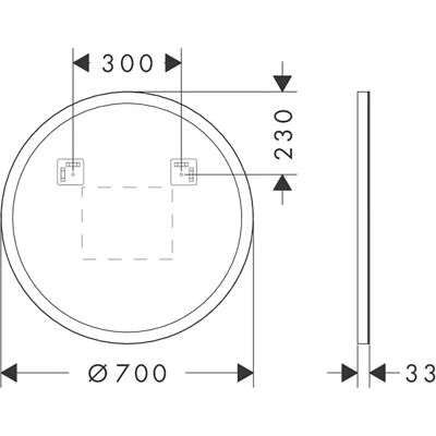 Hansgrohe Xarita Lite S - Spiegel mit LED, IR-Sensor, Heizung Hansgrohe Xarita Lite S - Spiegel mit LED, IR-Sensor, Heizung