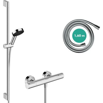 Sistem de Duș Hansgrohe Pulsify Select S - 3 Moduri, EcoSmart, Bară 900mm Sistem de Duș Hansgrohe Pulsify Select S - 3 Moduri, EcoSmart, Bară 900mm