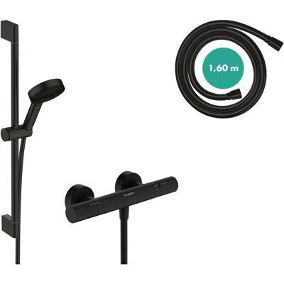 Hansgrohe Pulsify Select S 105, 3 moduri jet, 150mm negru mate Hansgrohe Pulsify Select S 105, 3 moduri jet, 150mm negru mate