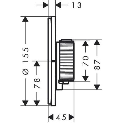 Hansgrohe AXOR ShowerSelect ID Thermostat - Rund, Unterputz, 2 Verbraucher Hansgrohe AXOR ShowerSelect ID Thermostat - Rund, Unterputz, 2 Verbraucher