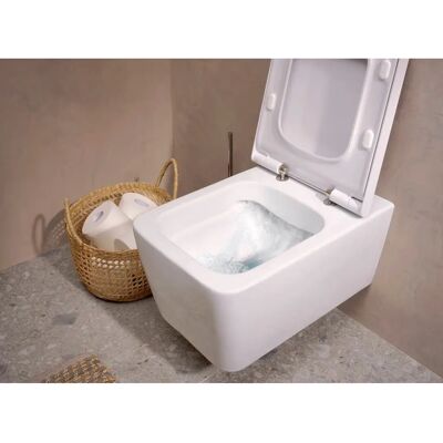 HANSGROHE EluPura Q Wand-WC Set 540 - Keramik, Weiß, SoftClose HANSGROHE EluPura Q Wand-WC Set 540 - Keramik, Weiß, SoftClose