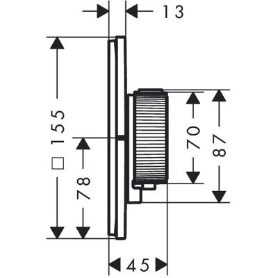 Hansgrohe AXOR ShowerSelect ID Termostat - HighFlow - Negru Mat - Tip de Duș Hansgrohe AXOR ShowerSelect ID Termostat - HighFlow - Negru Mat - Tip de Duș