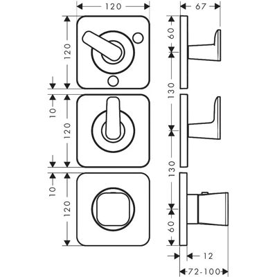 Hansgrohe Axor Citterio C Modul Termostat - Nichel satinat - Modul termostat Hansgrohe Axor Citterio C Modul Termostat - Nichel satinat - Modul termostat
