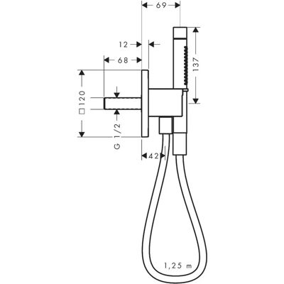 Hansgrohe Axor Citterio C Portereinheit 49626140 - Stație de poartă Hansgrohe Axor Citterio C Portereinheit 49626140 - Stație de poartă