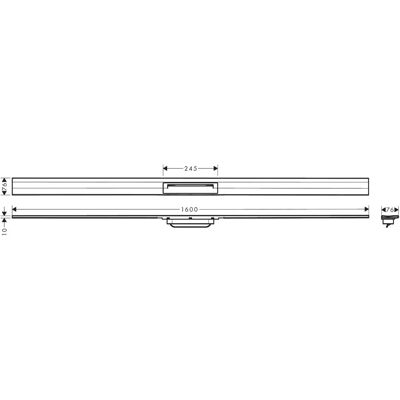 Hansgrohe RainDrain Flex Duschrinne 56262800 - Duschrinne Hansgrohe RainDrain Flex Duschrinne 56262800 - Duschrinne